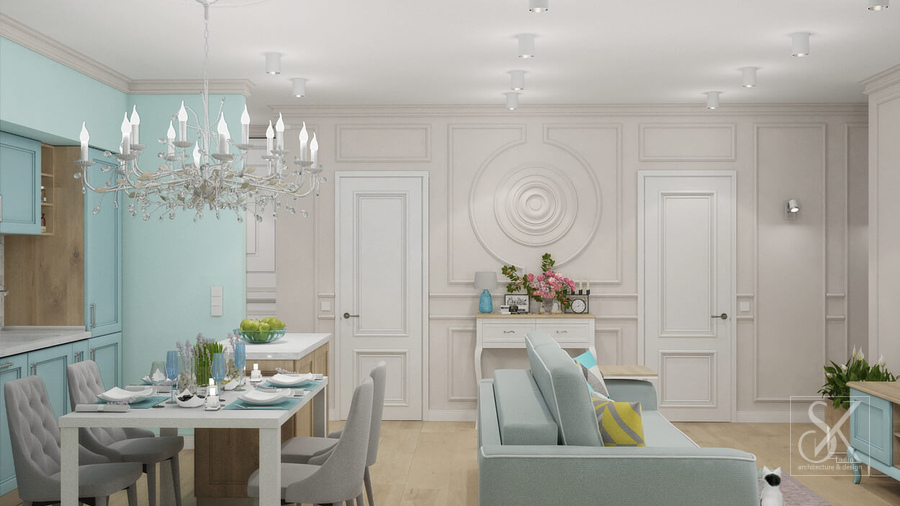 Kitchen-living room, view 3