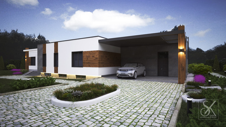Front facade view of house 1