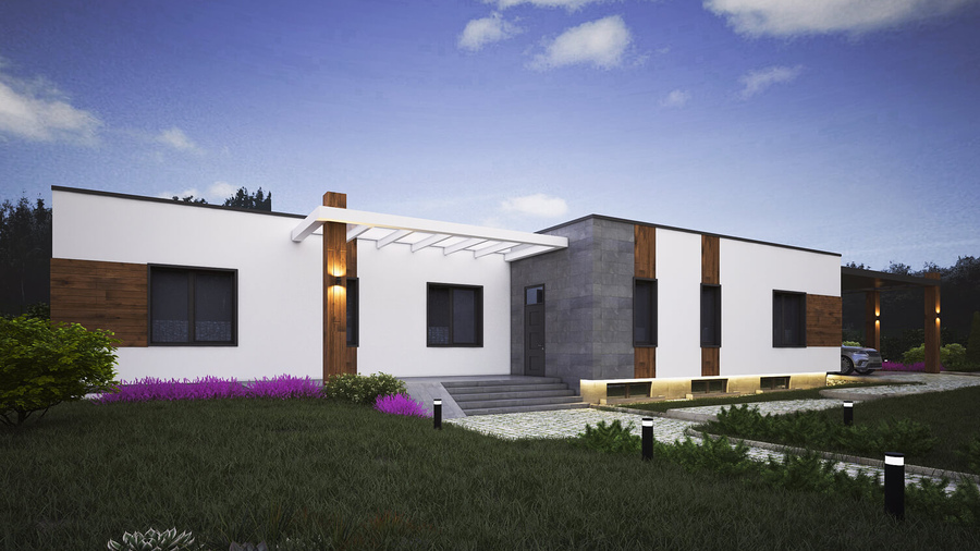 Front facade view of house 2