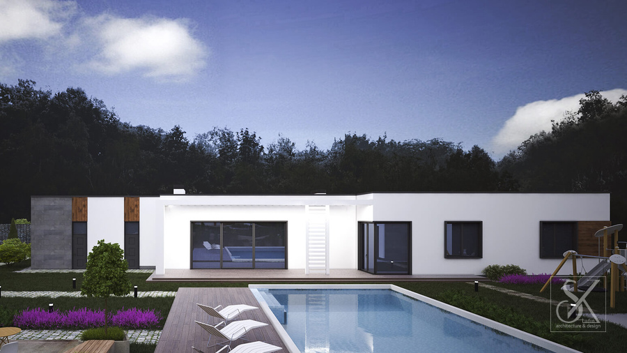 Rear facade view of house 1