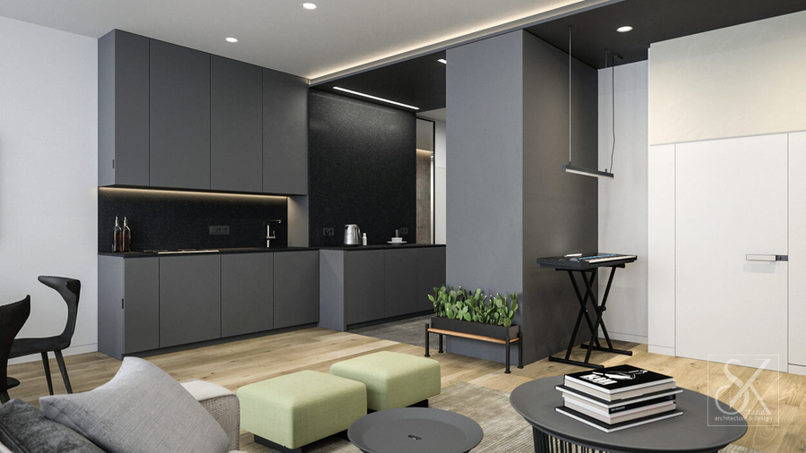 Living room, view 6