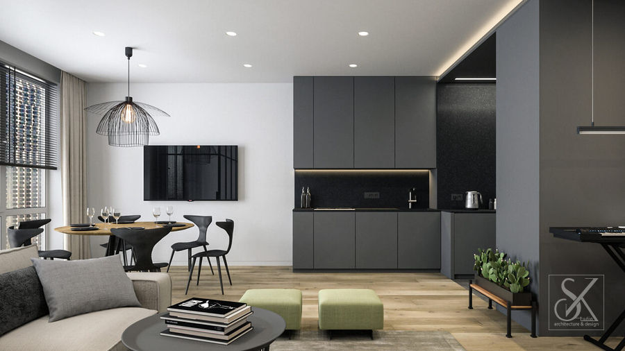 Living room, view 7