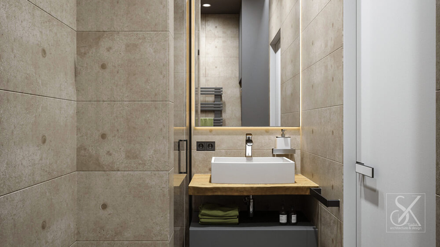 Guest bathroom, view 1