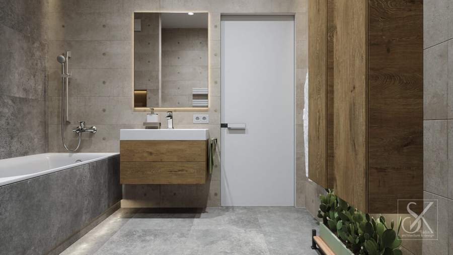 Master bathroom, view 1